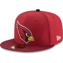 cappelli-piatta-rosso-regolato-59fifty-sideline-dei-arizona-cardinals-nfl-di-new-era