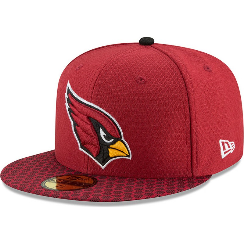 cappellino-visiera-piatta-rosso-aderente-59fifty-sideline-di-arizona-cardinals-nfl-di-new-era