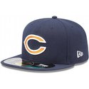 cappellino-visiera-piatta-blu-marino-aderente-59fifty-on-field-di-chicago-bears-nfl-di-new-era