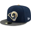 cappelli-piatta-blu-regolato-59fifty-sideline-dei-los-angeles-rams-nfl-di-new-era