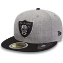 cappelli-piatta-grigio-regolato-59fifty-reflective-heather-dei-las-vegas-raiders-nfl-di-new-era