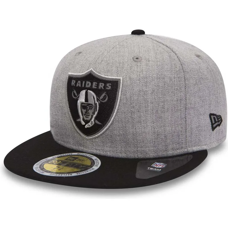 cappelli-piatta-grigio-regolato-59fifty-reflective-heather-dei-las-vegas-raiders-nfl-di-new-era