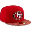 cappello-piatto-rosso-aderente-59fifty-sideline-dei-san-francisco-49ers-nfl-di-new-era