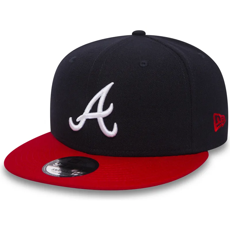 cappelli-piatta-nero-snapback-9fifty-dei-atlanta-braves-mlb-di-new-era