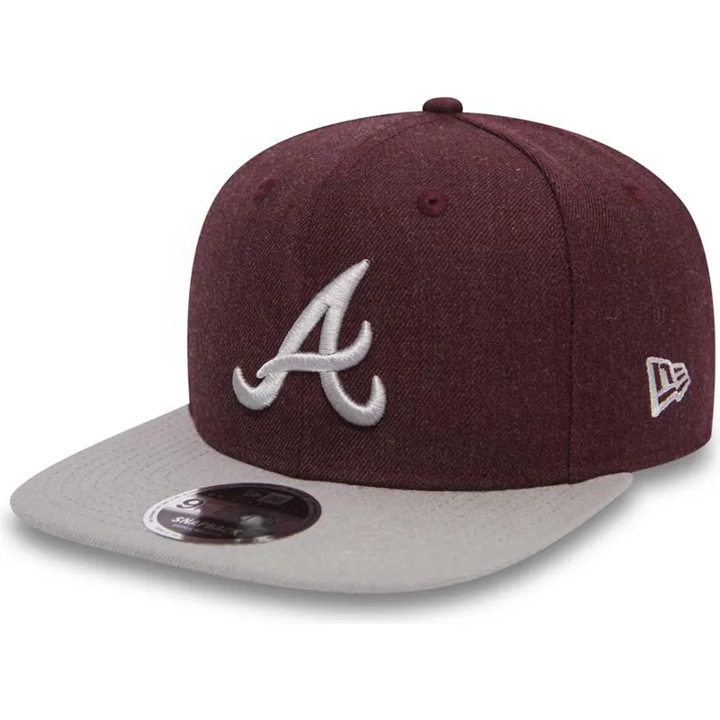 cappelli-piatta-rosso-snapback-9fifty-seasonal-heather-dei-atlanta-braves-mlb-di-new-era