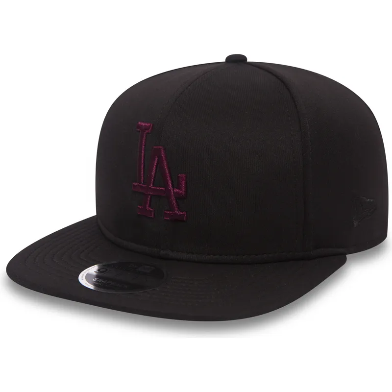 cappelli-piatta-nero-snapback-9fifty-jersey-tech-dei-los-angeles-dodgers-mlb-di-new-era