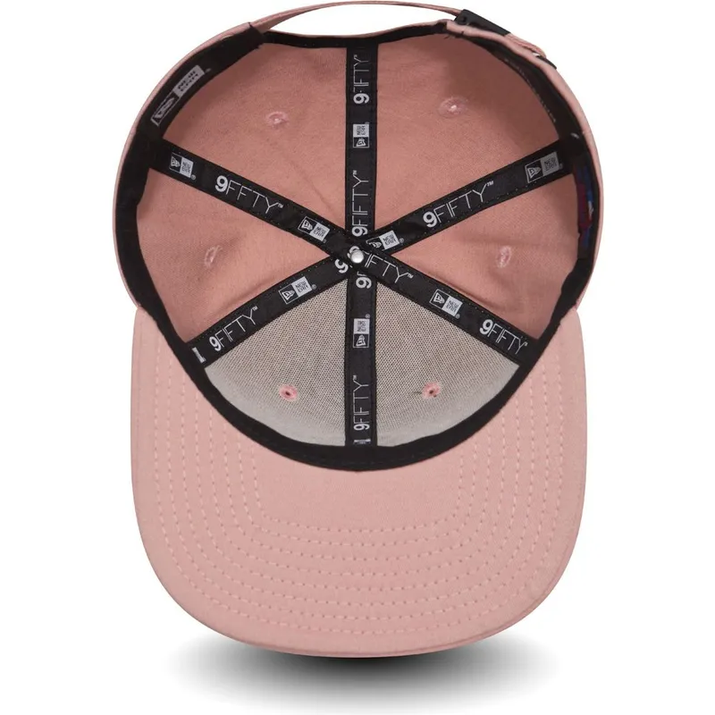 cappelli-piatta-rosa-cinghia-regolabile-negro-9fifty-true-originators-dei-new-york-yankees-mlb-di-new-era