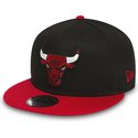 cappellino-visiera-piatta-nero-e-rosso-snapback-9fifty-di-chicago-bulls-nba-di-new-era