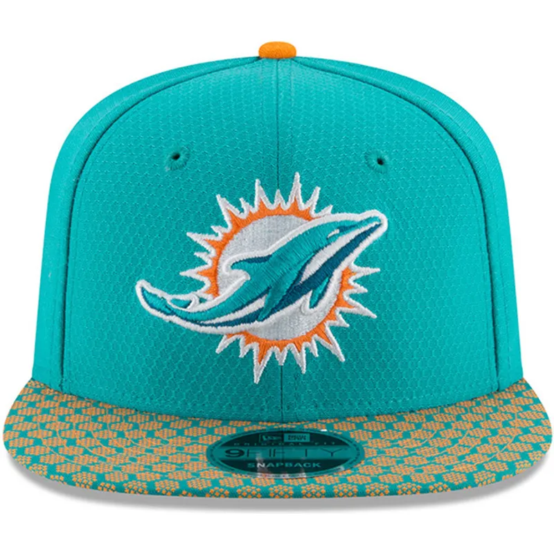 cappelli-piatta-blu-snapback-9fifty-sideline-dei-miami-dolphins-nfl-di-new-era