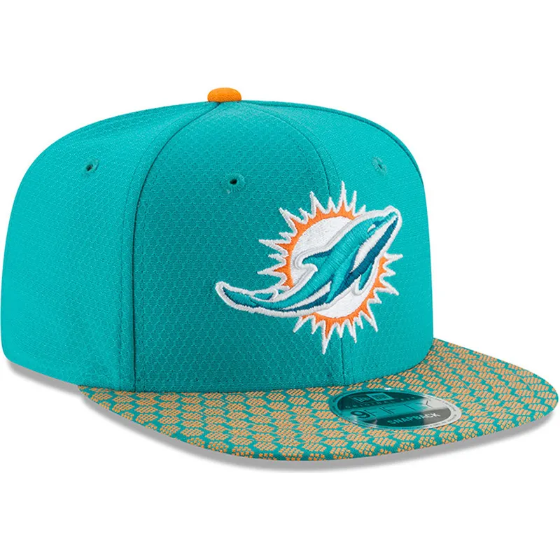 cappelli-piatta-blu-snapback-9fifty-sideline-dei-miami-dolphins-nfl-di-new-era