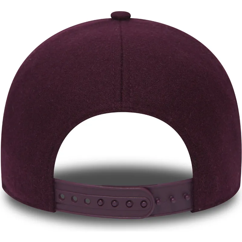 cappelli-curva-rosso-cinghia-regolabile-granate-9forty-melton-a-frame-dei-new-york-yankees-mlb-di-new-era