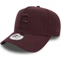 cappelli-curva-viola-cinghia-regolabile-granate-granate-9forty-seasonal-heather-a-frame-dei-pittsburgh-pirates-mlb-di-new-era
