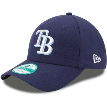 Cappellino visiera curva blu marino regolabile 9FORTY The League di Tampa Bay Rays MLB di New Era