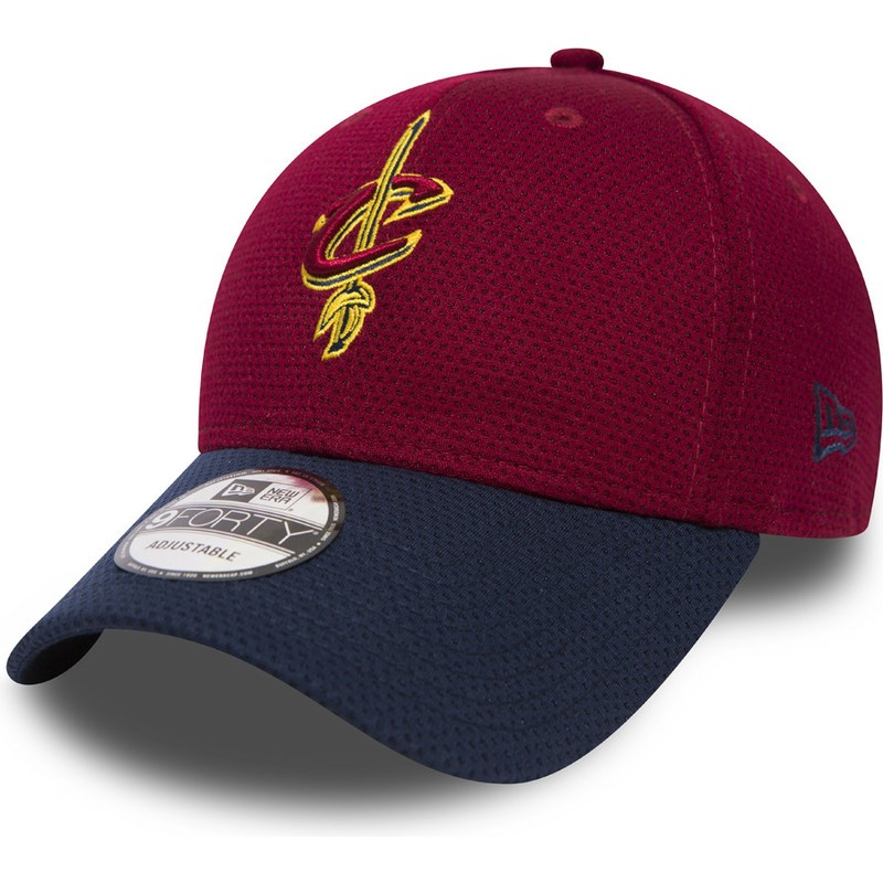 cappellino-visiera-curva-rosso-e-blu-regolabile-9forty-mesh-di-cleveland-cavaliers-nba-di-new-era