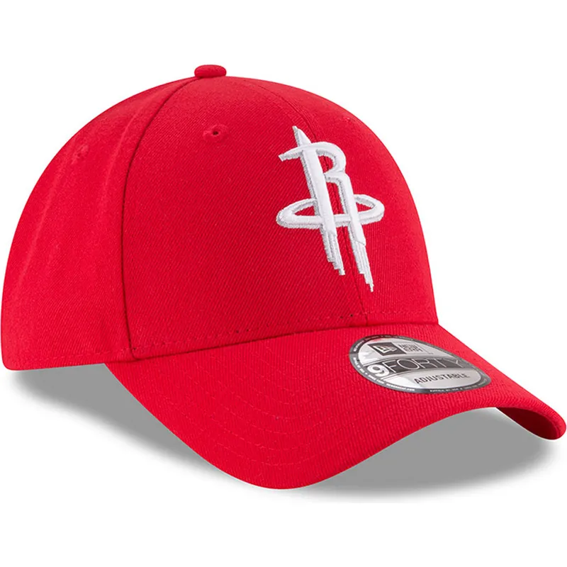 cappelli-curva-rosso-cinghia-regolabile-9forty-the-league-dei-houston-rockets-nba-di-new-era