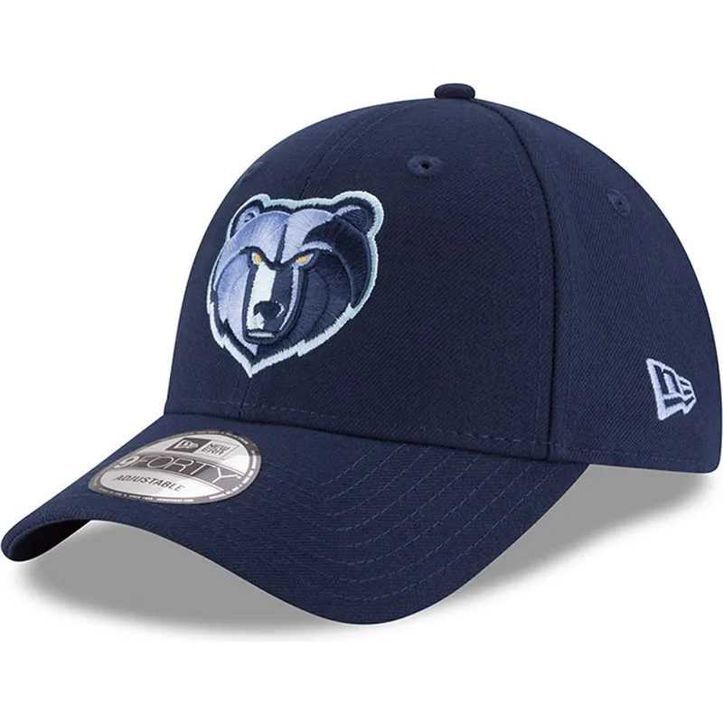 cappelli-curva-blu-cinghia-regolabile-bordado-9forty-the-league-dei-memphis-grizzlies-nba-di-new-era