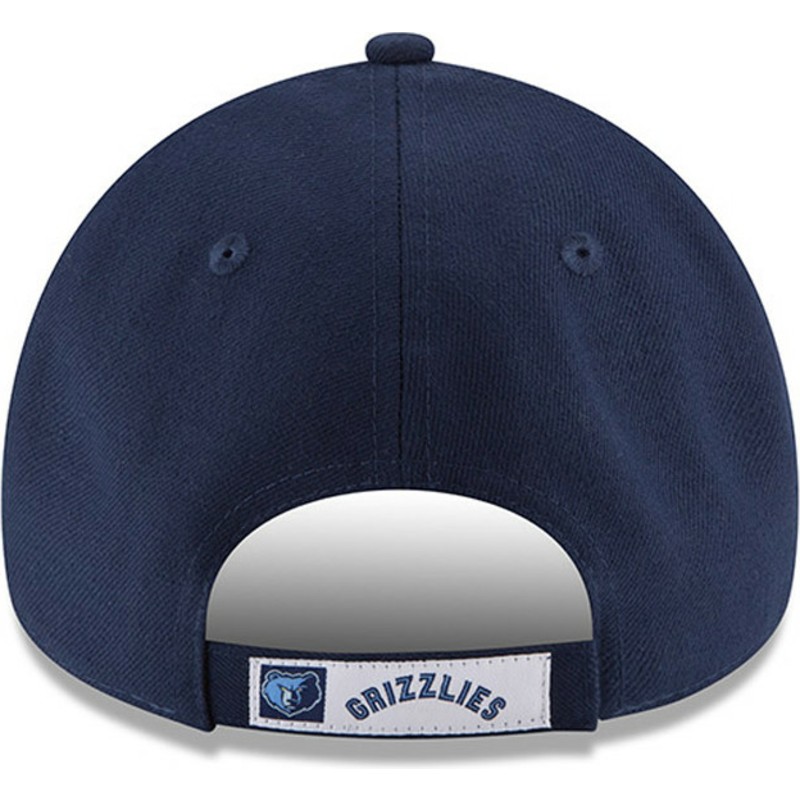 cappellino-visiera-curva-blu-regolabile-con-logo-ricamato-9forty-the-league-di-memphis-grizzlies-nba-di-new-era