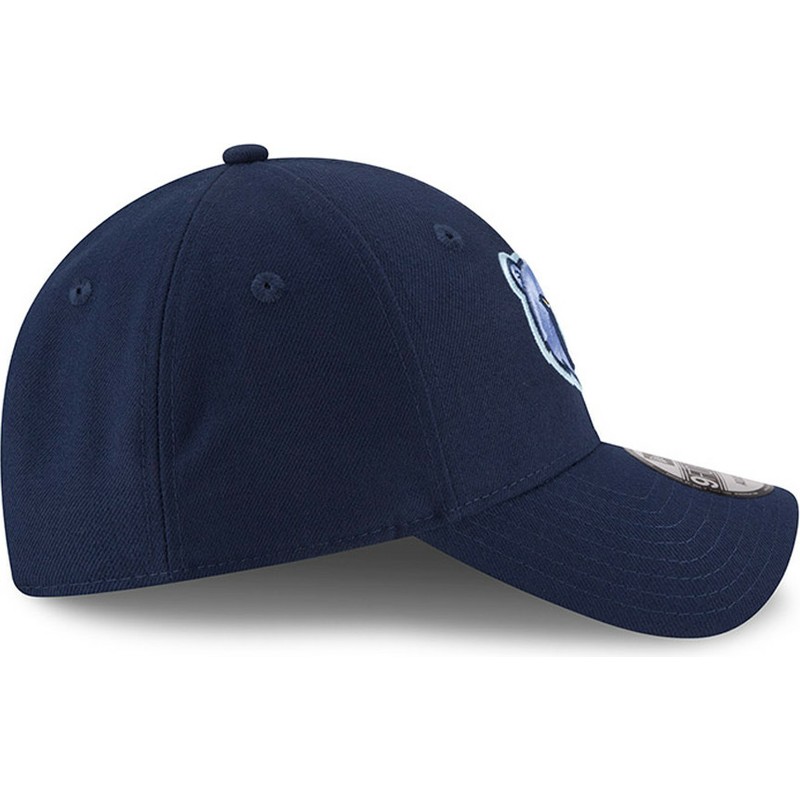 cappellino-visiera-curva-blu-regolabile-con-logo-ricamato-9forty-the-league-di-memphis-grizzlies-nba-di-new-era
