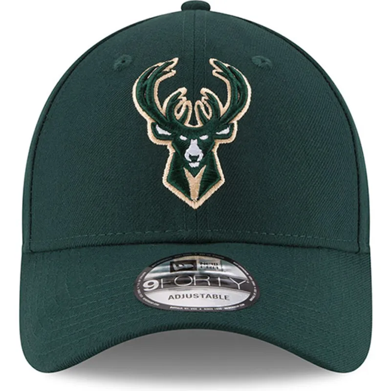 cappellino-con-visiera-curva-verde-regolabile-9forty-the-league-dei-milwaukee-bucks-nba-di-new-era