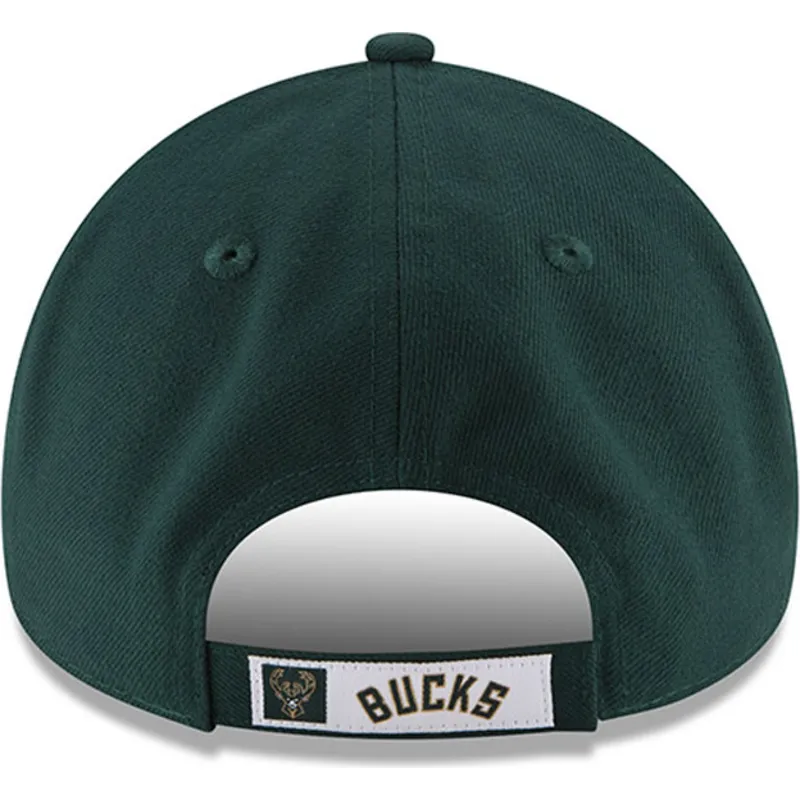 cappellino-con-visiera-curva-verde-regolabile-9forty-the-league-dei-milwaukee-bucks-nba-di-new-era