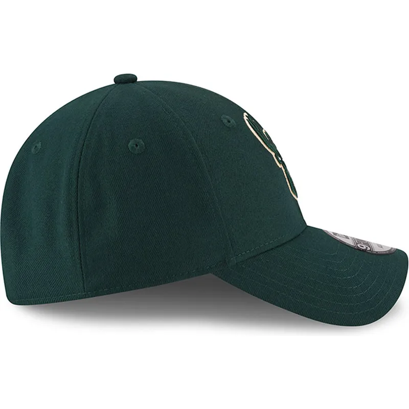 cappellino-con-visiera-curva-verde-regolabile-9forty-the-league-dei-milwaukee-bucks-nba-di-new-era