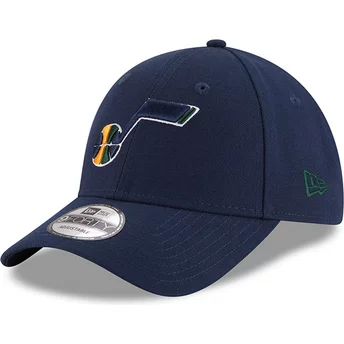 Cappellino visiera curva blu marino regolabile 9FORTY The League di Utah Jazz NBA di New Era