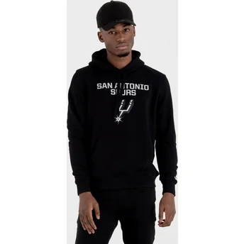Felpa con cappuccio nera Pullover Hoody di San Antonio Spurs NBA di New Era