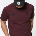magliette-manica-corta-rosso-granate-tech-series-dei-los-angeles-dodgers-mlb-di-new-era