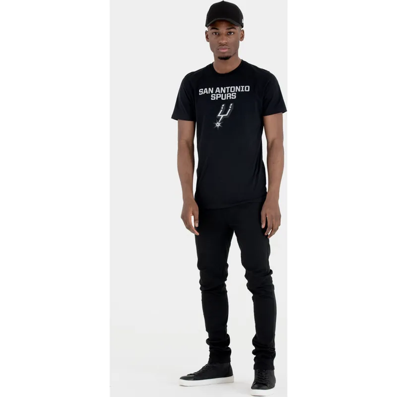 magliette-manica-corta-nero-dei-san-antonio-spurs-nba-di-new-era