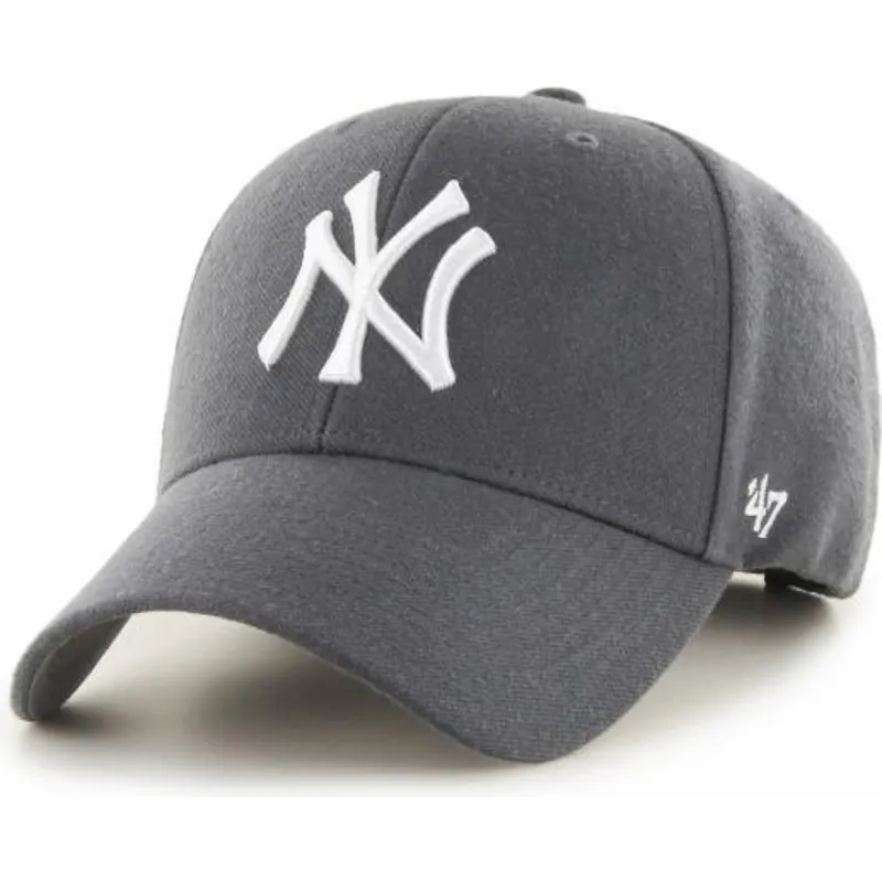 cappelli-curva-grigio-cinghia-regolabile-dei-new-york-yankees-mlb-di-47-brand