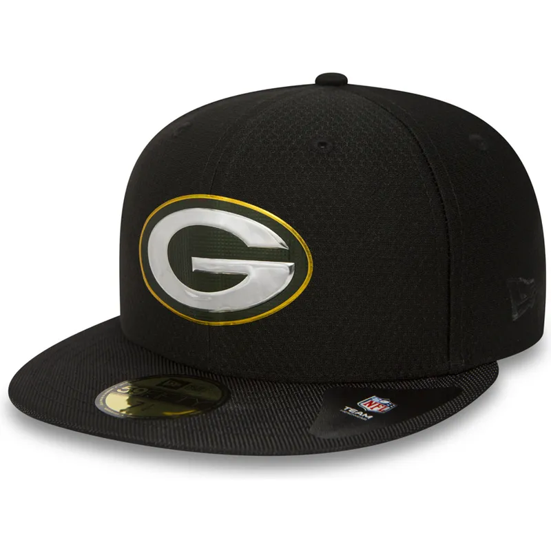cappelli-piatta-nero-regolato-59fifty-black-coll-dei-green-bay-packers-nfl-di-new-era