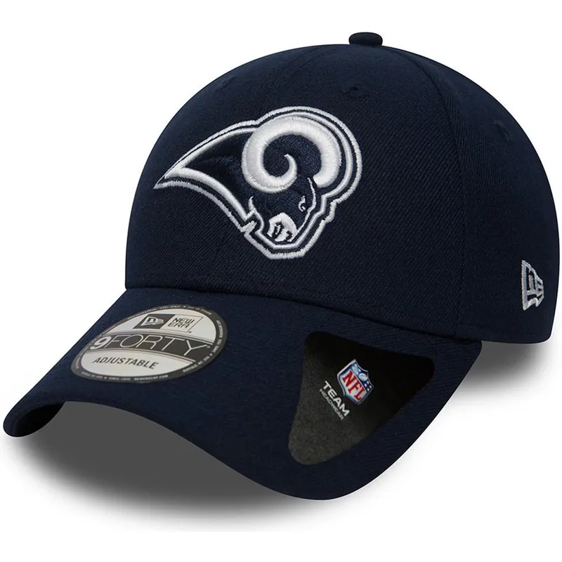cappelli-curva-blu-marino-cinghia-regolabile-9forty-the-league-dei-los-angeles-rams-nfl-di-new-era