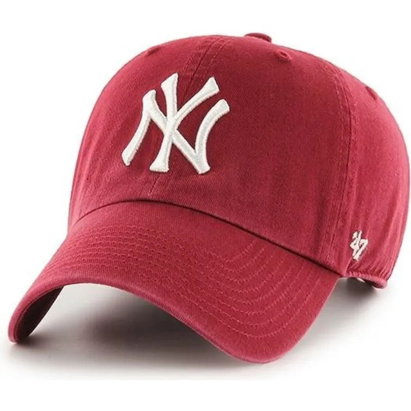 cappelli-curva-rosso-cinghia-regolabile-cardenal-dei-new-york-yankees-mlb-di-47-brand