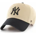 cappelli-curva-beige-cinghia-regolabile-negro-dei-new-york-yankees-mlb-di-47-brand