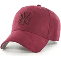 cappelli-curva-rosso-cinghia-regolabile-granate-granate-dei-new-york-yankees-mlb-di-47-brand