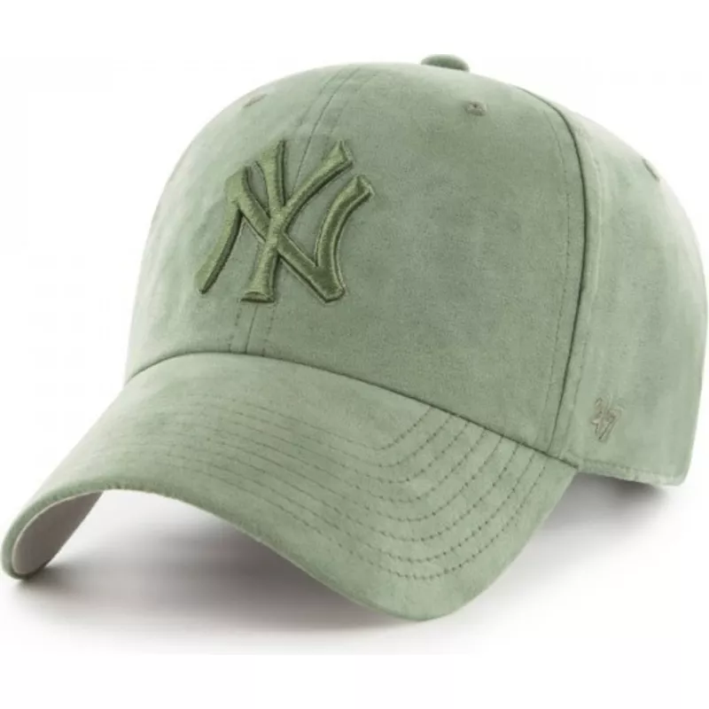 cappellino-visiera-curva-verde-con-logo-verde-di-new-york-yankees-mlb-clean-up-ultra-basic-di-47-brand