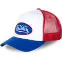 cappello-trucker-bianco-rosso-e-blu-truck16-di-von-dutch