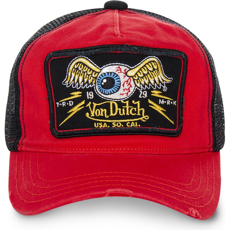 cappellino-trucker-rosso-e-nero-truck05-di-von-dutch
