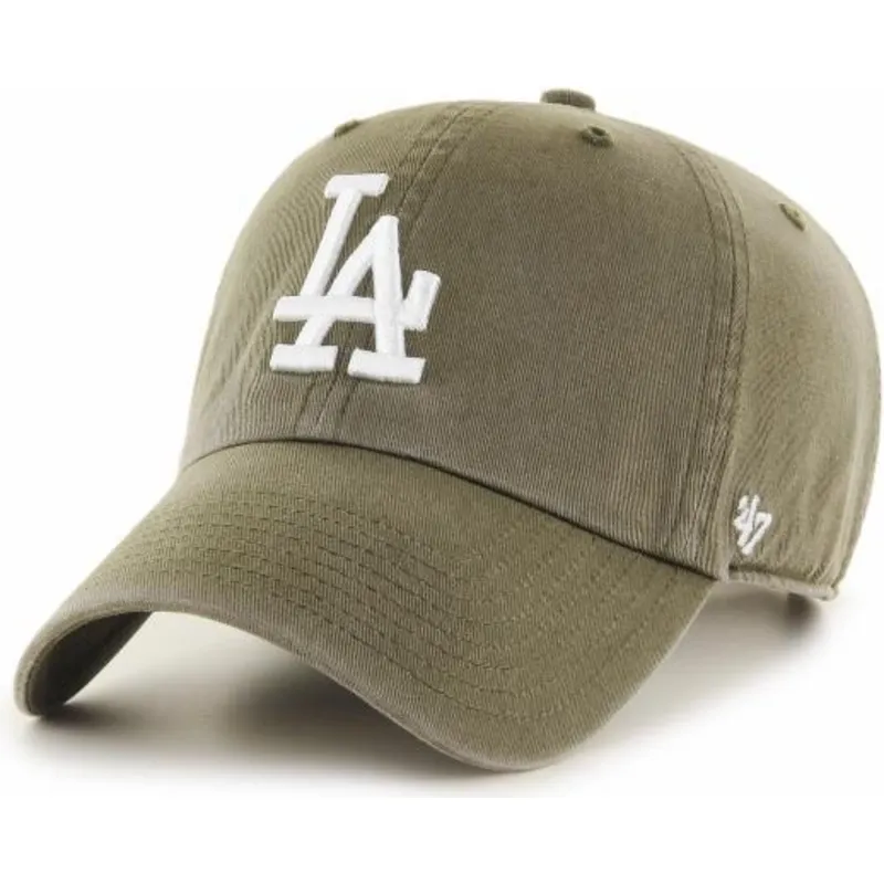 cappellino-curvo-marrone-dei-los-angeles-dodgers-mlb-clean-up-di-47-brand