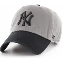 cappelli-curva-grigio-cinghia-regolabile-negro-dei-new-york-yankees-mlb-di-47-brand