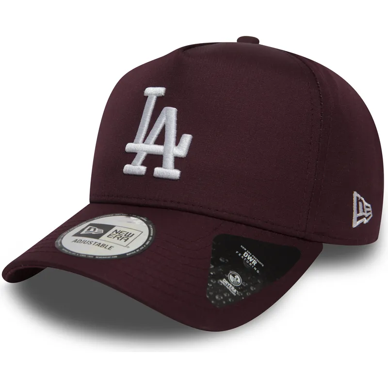cappelli-curva-rosso-snapback-granate-ripstop-a-frame-dei-los-angeles-dodgers-mlb-di-new-era
