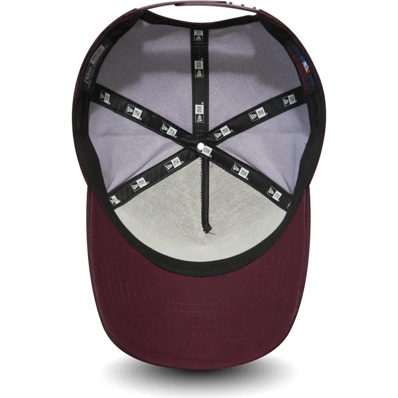 cappelli-curva-rosso-snapback-granate-ripstop-a-frame-dei-los-angeles-dodgers-mlb-di-new-era