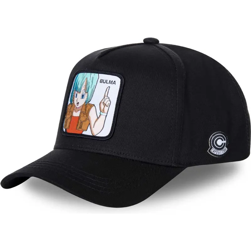 cappelli-curva-nero-snapback-bulma-dragon-ball-di-capslab