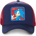 cappellino-trucker-blu-marino-e-rosso-sonic-so1-sonic-the-hedgehog-di-capslab