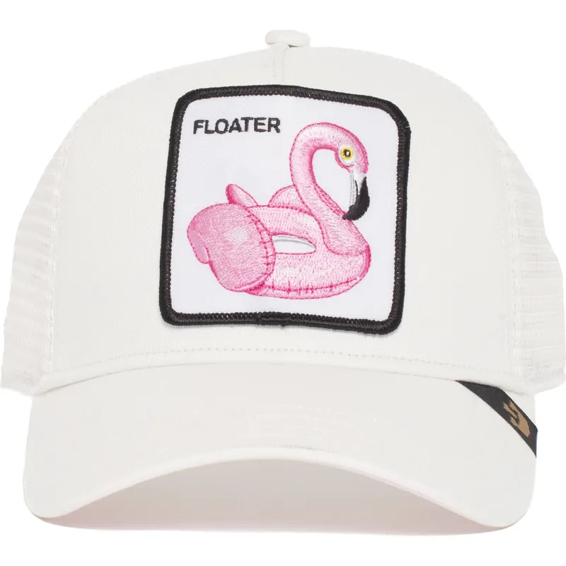 cappellino-trucker-bianco-fenicottero-galleggiante-floater-di-goorin-bros