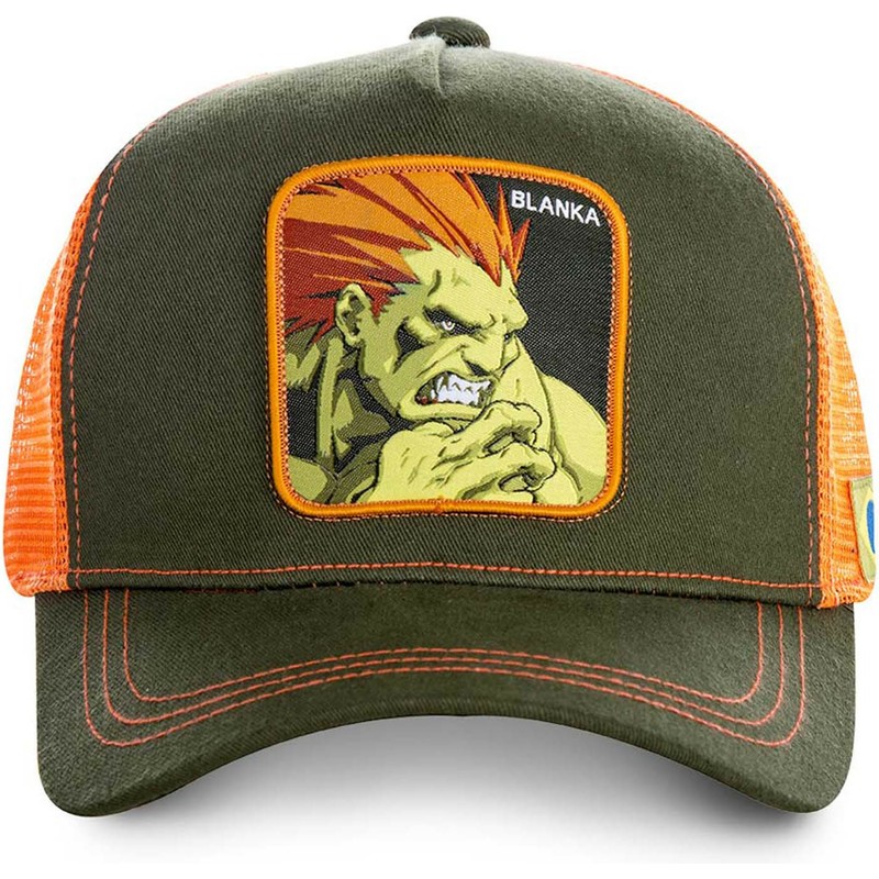 cappellino-trucker-verde-e-arancione-blanka-bla-street-fighter-di-capslab