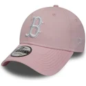 cappelli-curva-rosa-cinghia-regolabile-9forty-essential-dei-boston-red-sox-mlb-di-new-era