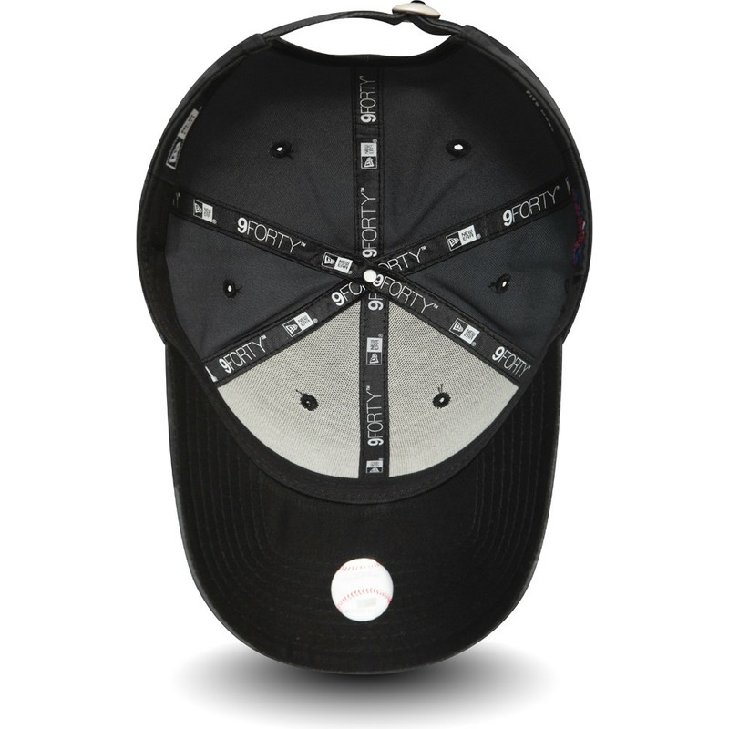 cappellino-visiera-curva-mimetico-negro-regolabile-con-logo-nero-9forty-essential-di-los-angeles-dodgers-mlb-di-new-era