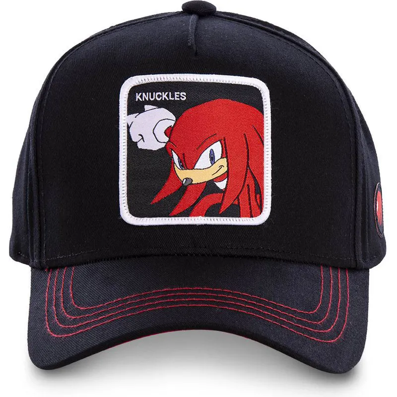 cappelli-curva-nero-snapback-knuckles-the-echidna-sonic-the-hedgehog-di-capslab