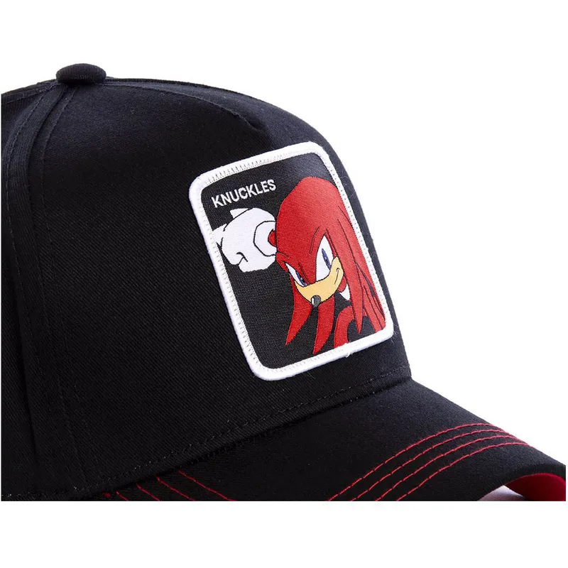 cappelli-curva-nero-snapback-knuckles-the-echidna-sonic-the-hedgehog-di-capslab